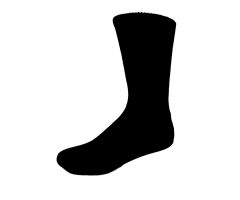Rolyan Diabetic Gel Socks - Black, Size 9-11