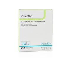 ComfiTel Silicone Contact Layer Wound Dressing - 3"x 4"