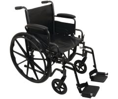 ProBasics K2 Standard Hemi Wheelchair - 20" x 16" - Swing Away Footrests
