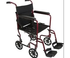 ProBasics Aluminum Transport Chair - Burgundy