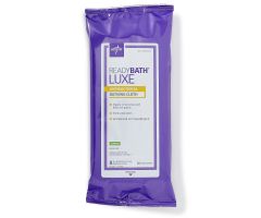ReadyBath LUXE Total Body Cleansing Heavyweight Washcloth, Antibacterial, Scented, 8/Pack