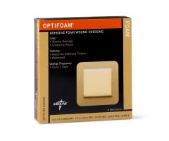 Optifoam Adhesive Foam Wound Dressings, 4" x 4", in Educational Packaging