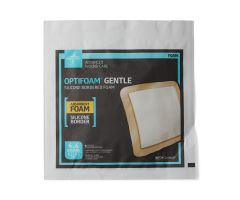 Optifoam Gentle Foam Wound Dressing with Silicone Adhesive Border, 6" x 6" in Educational Packaging