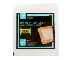 Optifoam Gentle Silicone-Faced Foam Dressing in Educational Packaging, 4" x 4" (10.2 x 10.2 cm) MSC2144EPH