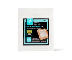 Optifoam Gentle Silicone-Faced Foam Dressing with Liquitrap Super Absorbent Core, 3" x 3", in Educational Packaging MSC2333EPH