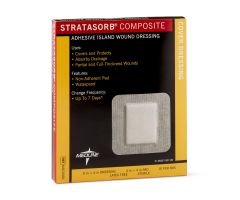 Stratasorb Composite Adhesive Island Wound Dressings, 6" x 6"