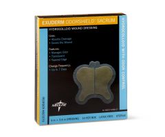 Exuderm Odorshield Hydrocolloid Wound Dressing, Sacral, 4" x 3.6"
