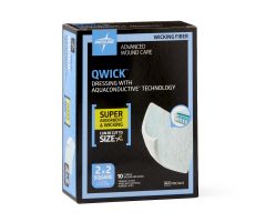 Qwick Nonadhesive Dressing with Aquaconductive Technology, 2" x 2"