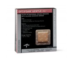 Optifoam Gentle AG+ Wound Dressing with Silicone Adhesive Border MSC9744EPZ