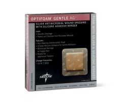 Optifoam Gentle AG+ Wound Dressing with Silicone Adhesive Border MSC9766EPZ