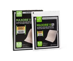 Maxorb II Silver Alginate Wound Dressing, 8" x 12", in Educational Packaging