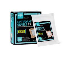 Optifoam Gentle EX Bordered Foam Dressing, 3" x 3", in Educational Packaging