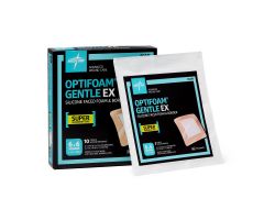 Optifoam Gentle EX Bordered Foam Dressing, 6" x 6", in Educational Packaging