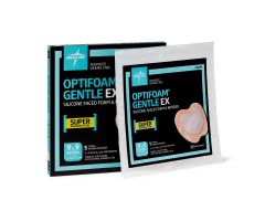 Optifoam Gentle EX Sacrum Foam Dressing, 9" x 9", in Educational Packaging