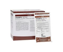 Triumph Ortho with Aloe Powder-Free Latex Surgical Gloves,Size 9