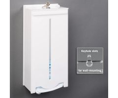 Locking Earloop Mask Dispenser-WHITEAC, Wall Mount