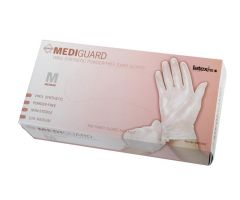 MediGuard Powder-Free Clear Vinyl Exam Gloves, Size M