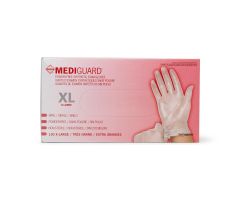 MediGuard Powder-Free Clear Vinyl Exam Gloves, Size XL MSV514