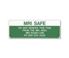 MRI Sticker Set, "Do not Remove Item from the MRI Area", 6 Large, 9 Medium and 15 Small, Green