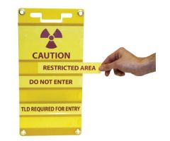 Yellow Insert Sign-16 1/2" x 8"(5 Pocket). Thumb Notch on Pocket allows for easy removal of insert(s). Inserts sold seperately-Rigid Plastic with Brass Grommets