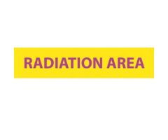 1 3/4" x 8" Insert for 3 or 5 Pocket Sign-"Radiation Area"-Rigid Plastic-Yellow
