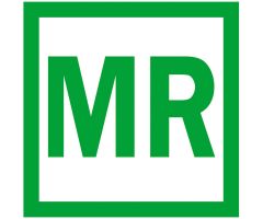 MR Safe Sticker 1 1/2" wide x 2" tall, set of 10