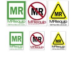 Set of 20 each 1 1/2" X 2",3 1/2 X 4" And 1/2" X 3/4", MR Safe, MR Conditional and MR Unsafe, 180 Total