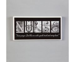 Nurse Inspirational Letter Art Plaque