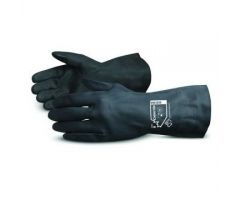 30 Mil Chemstop Neoprene Flock-Lined Industrial Gloves, Black, Size M
