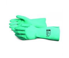 Chemstop Nitrile Unlined Industrial Gloves, 12 Mil, 13", Green, Size S