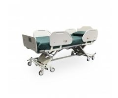 Acute Care Behavioral Health Power Hospital Bed, Gray, 80" L x 36" W x 11"-31.5" H