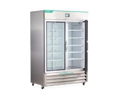White Diamond Series Laboratory / Medical Refrigerator, Stainless Steel, Double Glass Doors, 49 cu. ft.