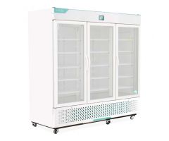 White Diamond Glass-Door Medical Refrigerator, 72 Cubic Feet