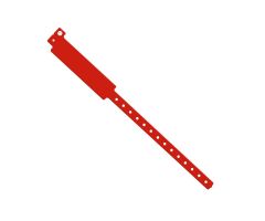 Write-On Vinyl ID Band, Adult, 12", Red