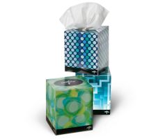 Premium Paper Facial Tissue, 8" x 8.3", Cube Box, 85 Sheets per Box