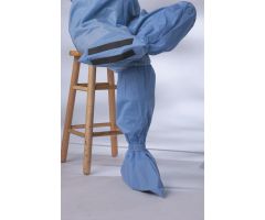 Knee-High Hook-and-Loop Boot Covers with Nonskid Foam Bottom, Blue, Size Regular, Fits Up To Men's Size 12
