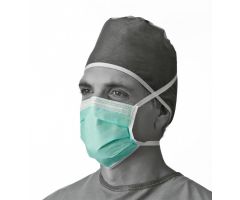 ASTM Level 1 Surgical Face Mask with Ties and Aggressive Adhesive Antifog Strip, Green