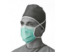 Surgical Face Mask with Ties and Adhesive Antifog Strip, Green