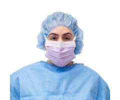 ASTM Level 3 Surgical Face Mask with Anti-Fog Foam, Ties and Thermal Bond Inner / Polypropylene Outer Facings, Purple