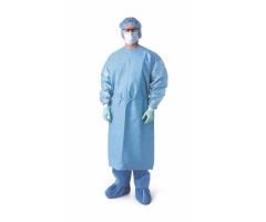 Premium Breathable Film Chemo-Tested Procedure Gowns with Knit Cuffs, Blue, Size XL