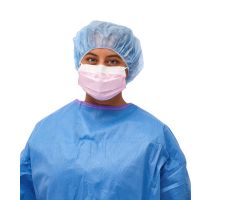 ASTM Level 3 Procedure Face Mask with Ear Loops and Cellulose Inner / Outer Facings, Pink and White Striped