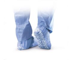 Nonskid Spunbond Polypropylene Shoe Covers, Blue, Sport Size for Full Coverage Over Almost Any Athletic Shoe