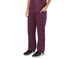Disposable Unisex Scrub Pants with Drawstring Waist, Size S, Wine