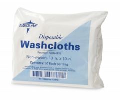 White Disposable Washcloths, 10" x 13"