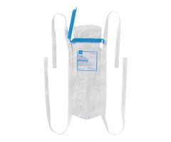 Refillable Ice Bag with Clamp Closure, White, 5" x 12", 4 Ties, NON4410