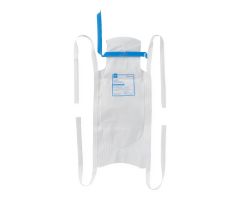 Refillable Ice Bag with Clamp Closure, White, 6.5" x 14", 4 Ties