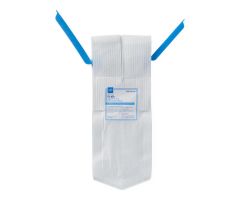 Refillable Ice Bag with Clamp Closure and Dual Pouches, White, 5" x 12"