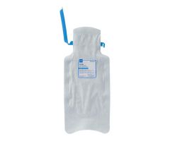 Refillable Ice Bag with Clamp Closure and Hook-and-Loop Straps, White, 6.5" x 14"