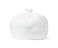 Low-Density Trash Can Liner, White, 43" x 47", 0.75 Mil, Roll