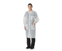 SPP Lab Coat with Elastic Wrists and Traditional Collar, White, Size 2XL NONSW150XXL